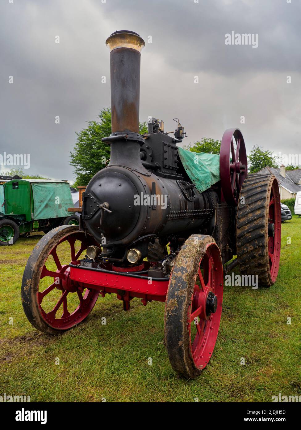 A traction engine at the Launceston Steam & Vintage Rally, Cornwall, UK Stock Photo