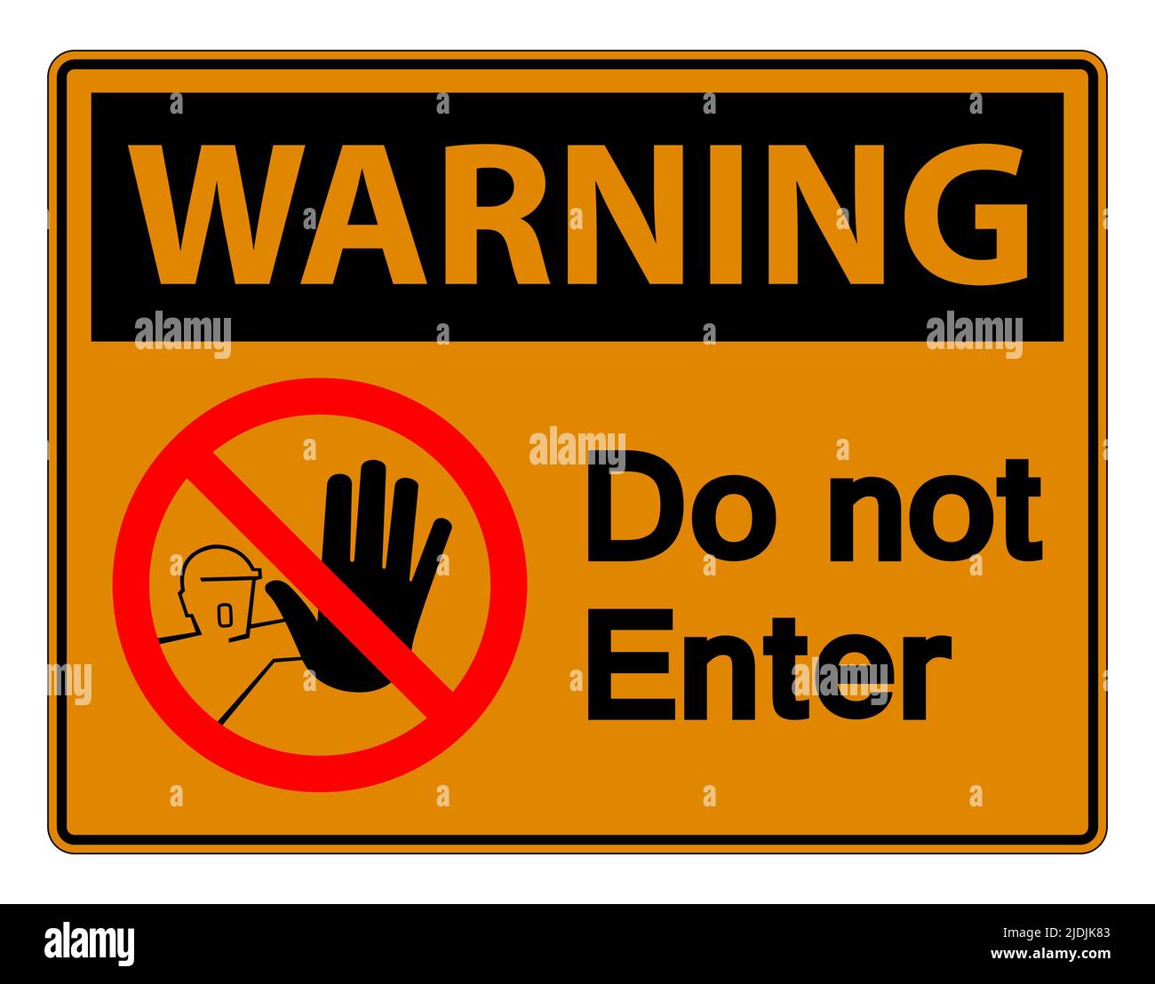 Warning Do Not Enter Symbol Sign Isolate On White Background,Vector Illustration Stock Vector