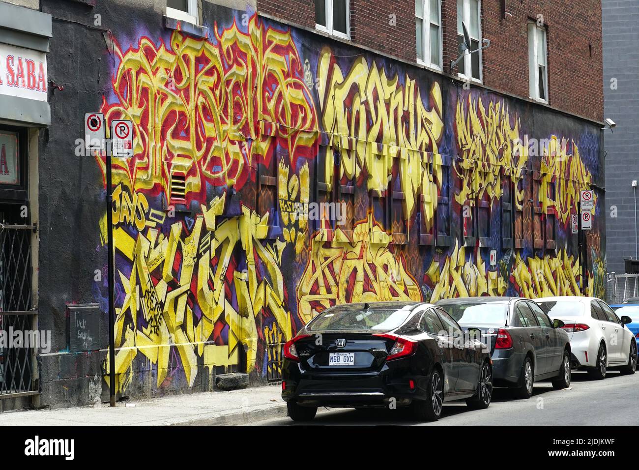 graffiti, Montreal, Quebec province, Canada, North America Stock Photo
