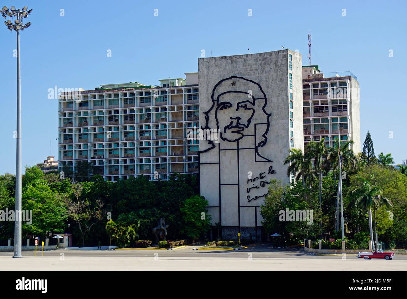 Ministry of the Interior building in Havana with wall painting Stock Photo