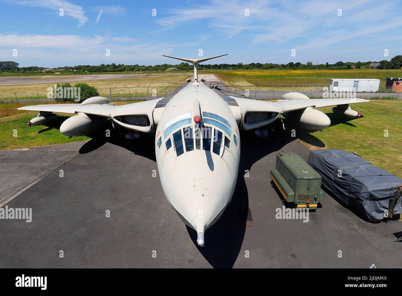 A preserved Handley Page Victor K.2 Tanker exhibit at The Yorkshire Air Museum in Elvington,North Yorkshire,UK Stock Photo