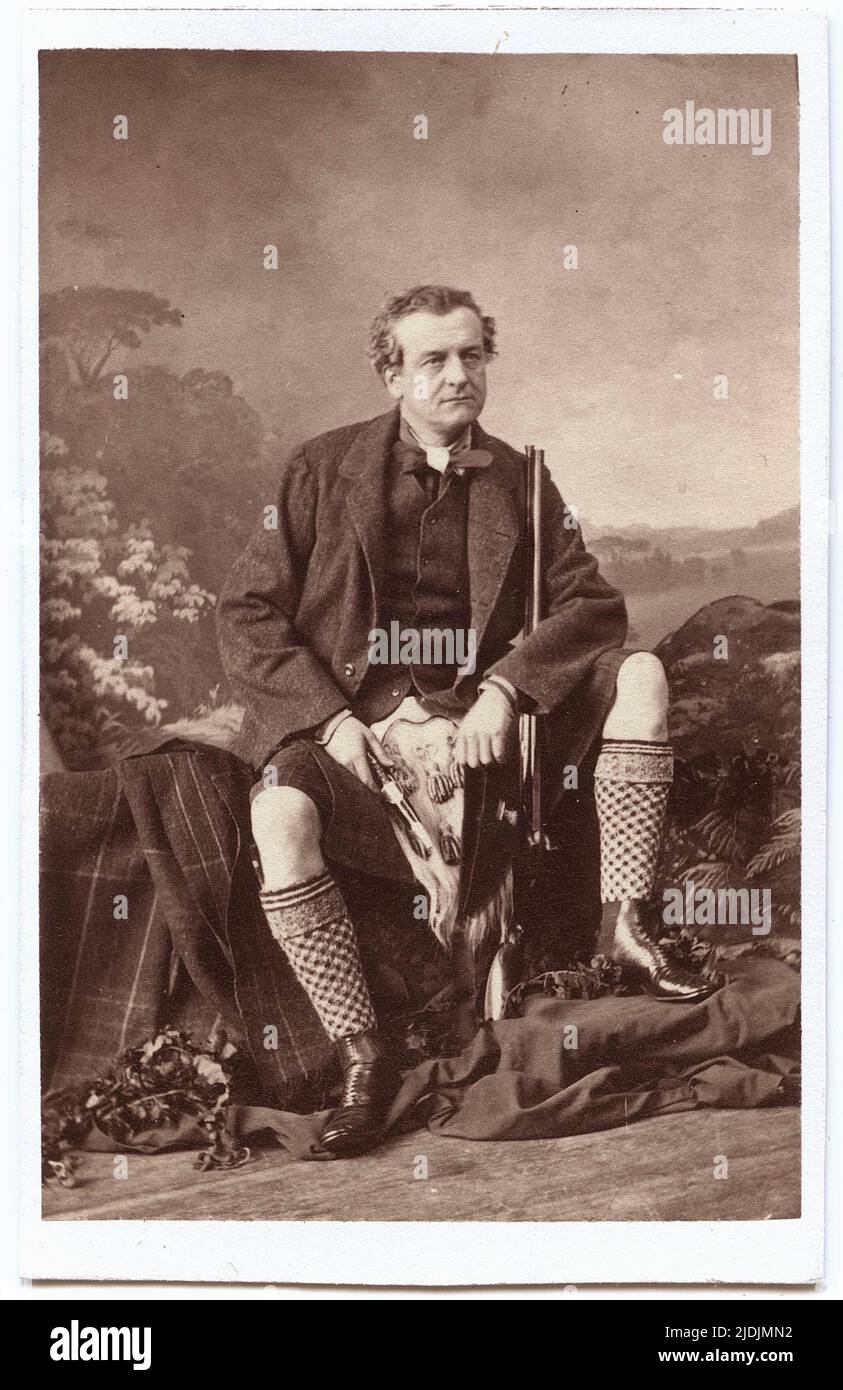 Portrait of Scottish nobleman William Hamilton, 11th Duke of Hamilton, (1811 - 1863), circa 1860. Stock Photo