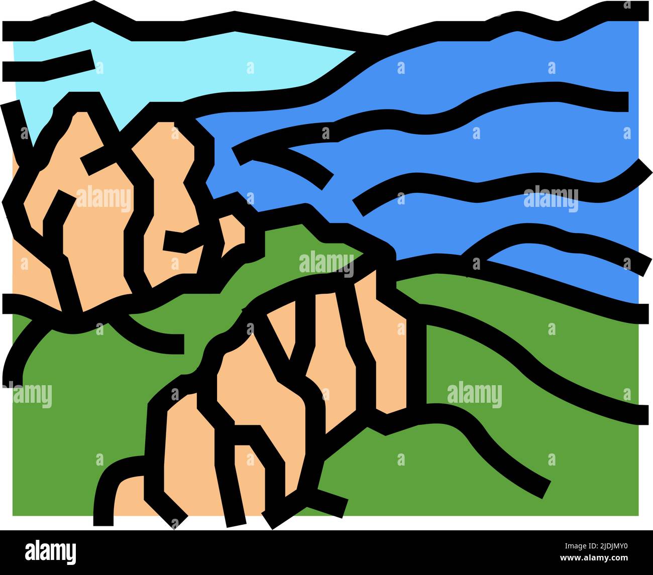 blue mountains color icon vector illustration Stock Vector Image & Art