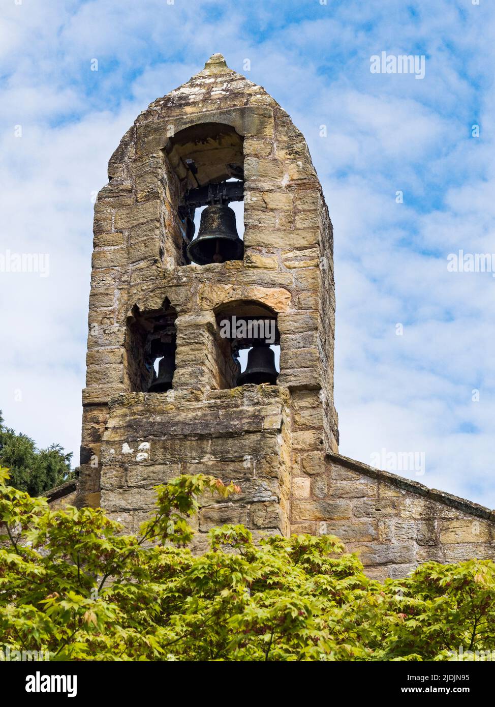 Church of St Andrew bell tower at Bothal, Northumberland, UK Stock Photo