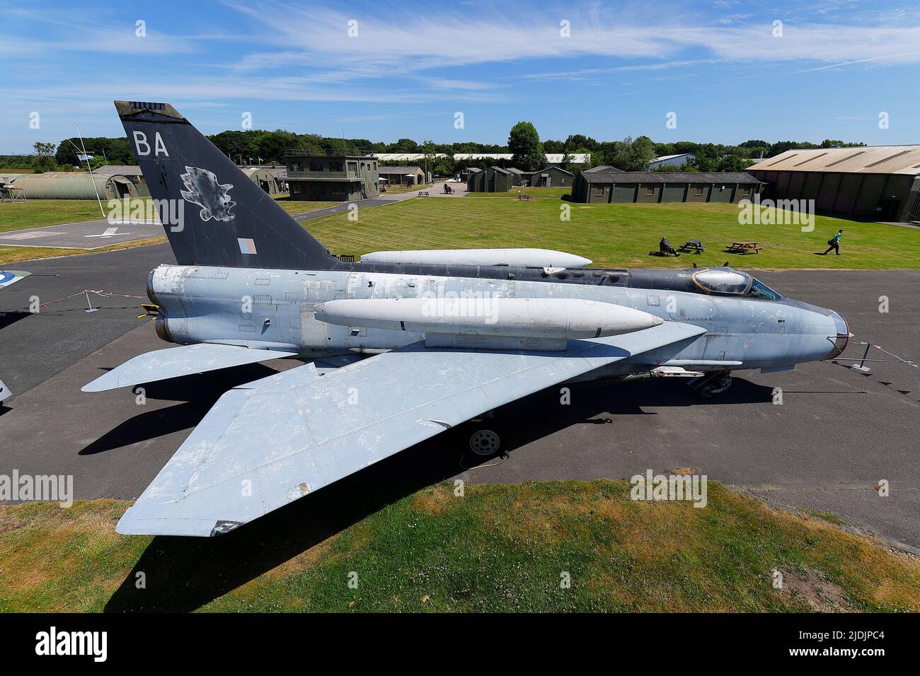 An Electric Lightning XS903 exhibit at Yorkshire Air Museum Stock Photo