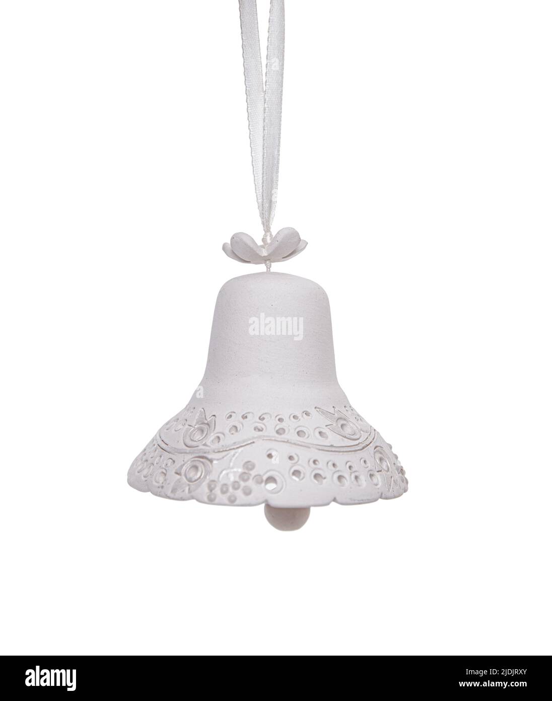 White bell isolated on white background Stock Photo Alamy