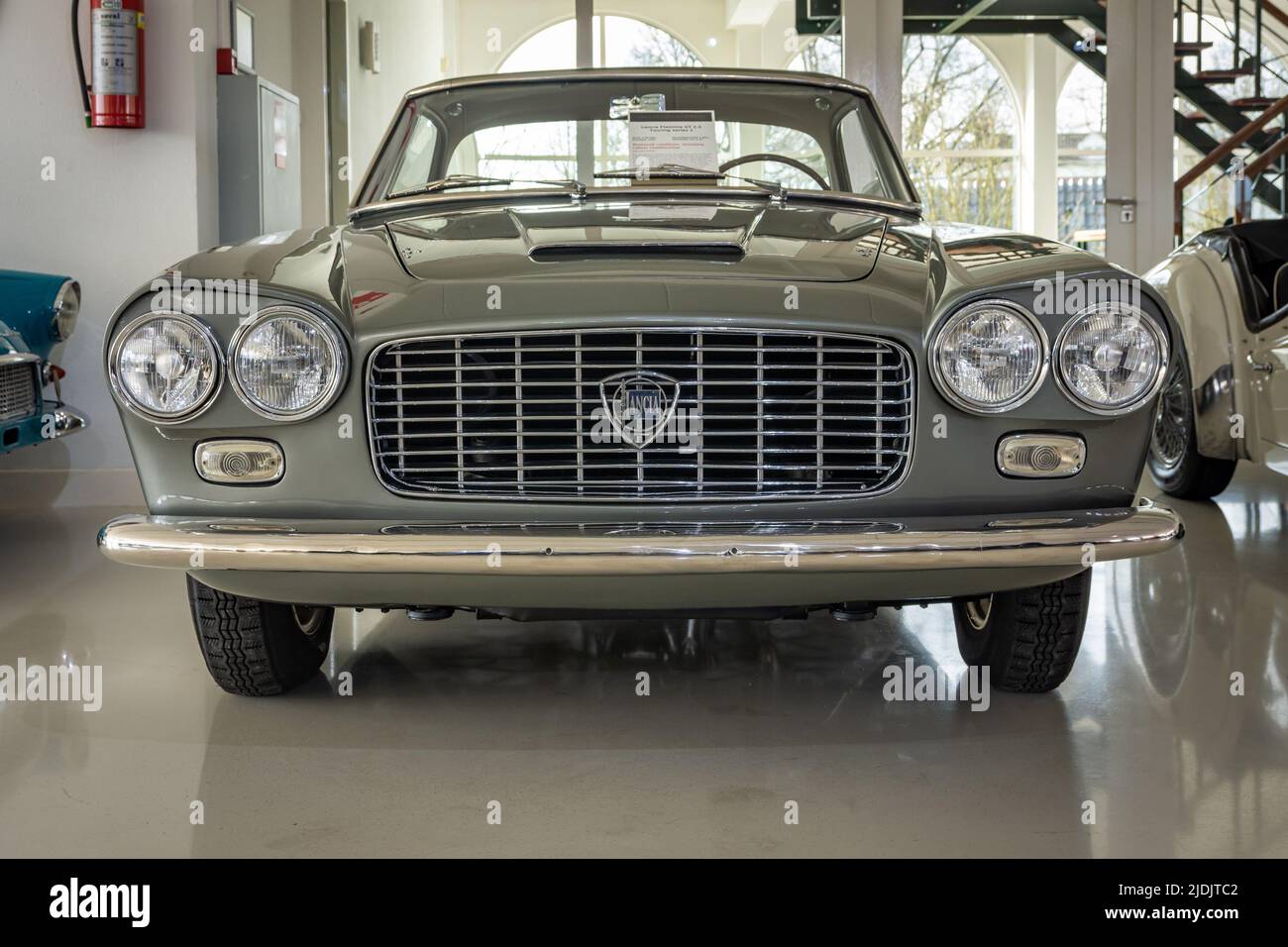 Brummen, Province Gelderland, The Netherlands, 21.03.2022, Front view of italian luxury car Lancia Flaminia GT from 1959 Stock Photo