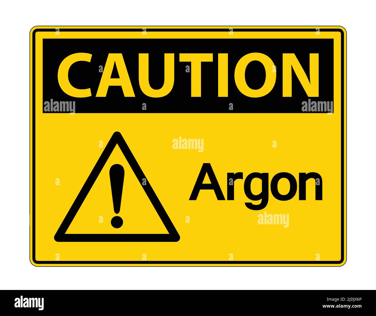 Caution Argon Symbol Sign Isolate On White Background,Vector Illustration Stock Vector
