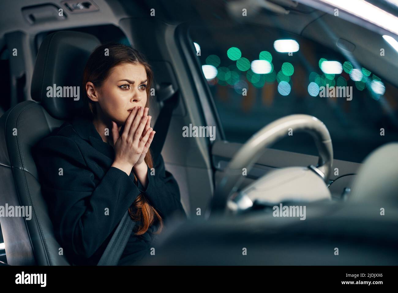 Angry black driver behind wheel hi-res stock photography and images - Alamy