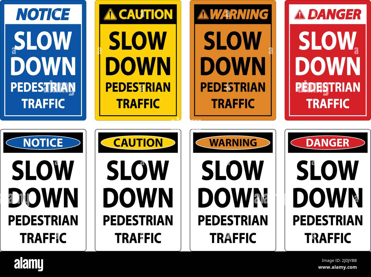 Pedestrian Traffic Sign On White Background Stock Vector