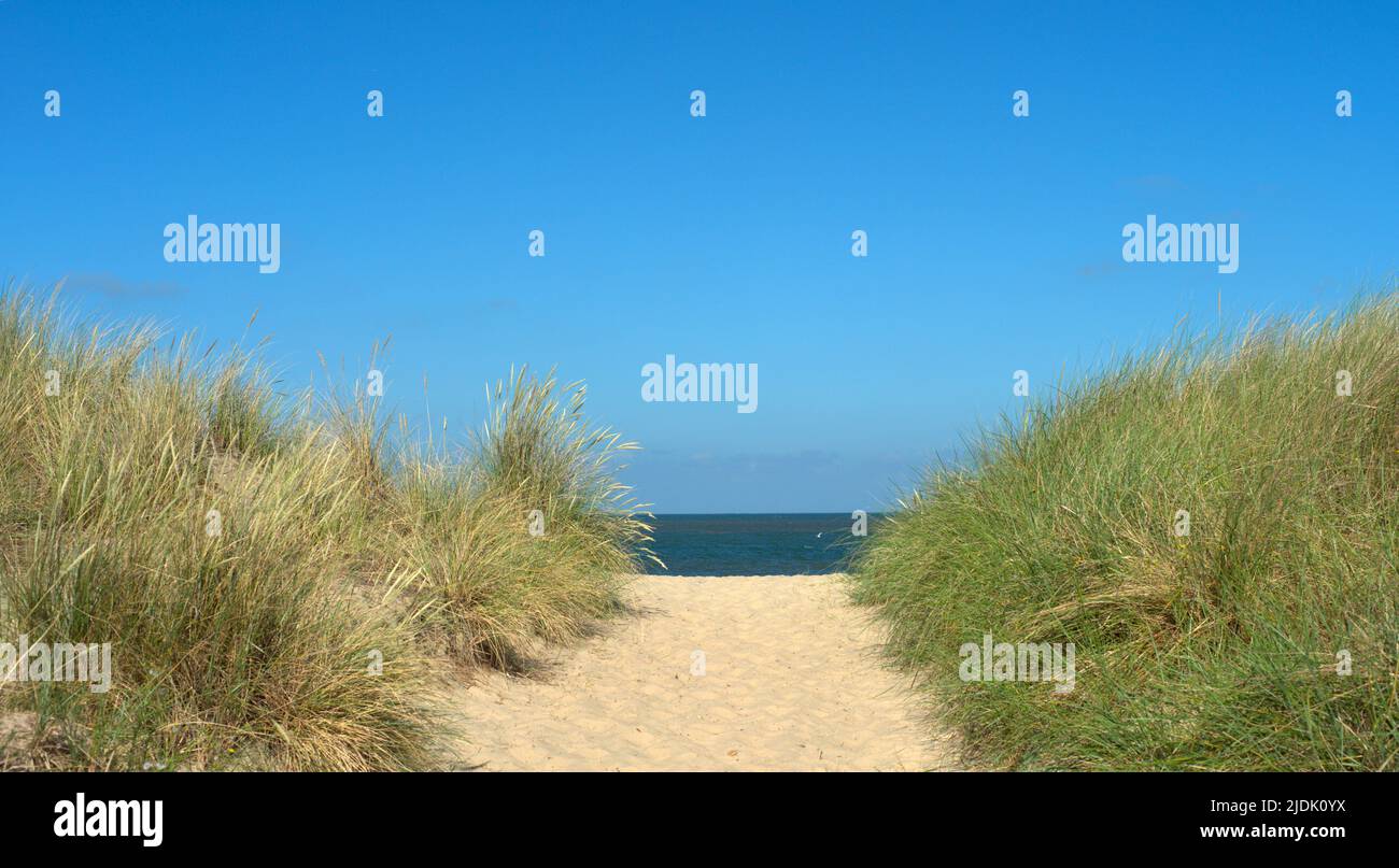 The beach at Great Yarmouth seaside town on the East Coast of England Stock Photo