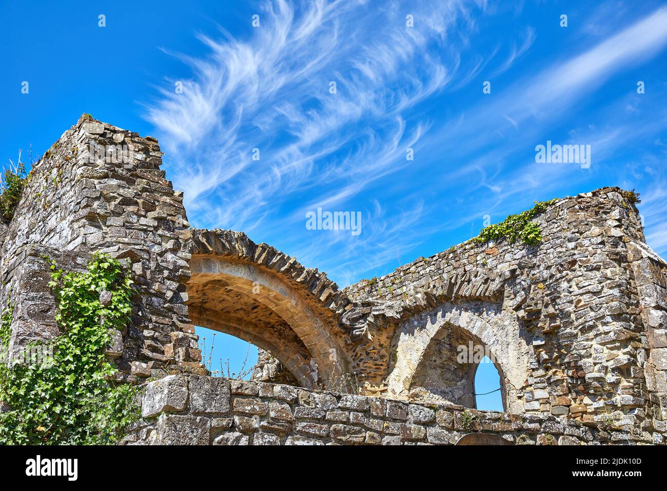 Abstract image of ruin church in France Stock Photo