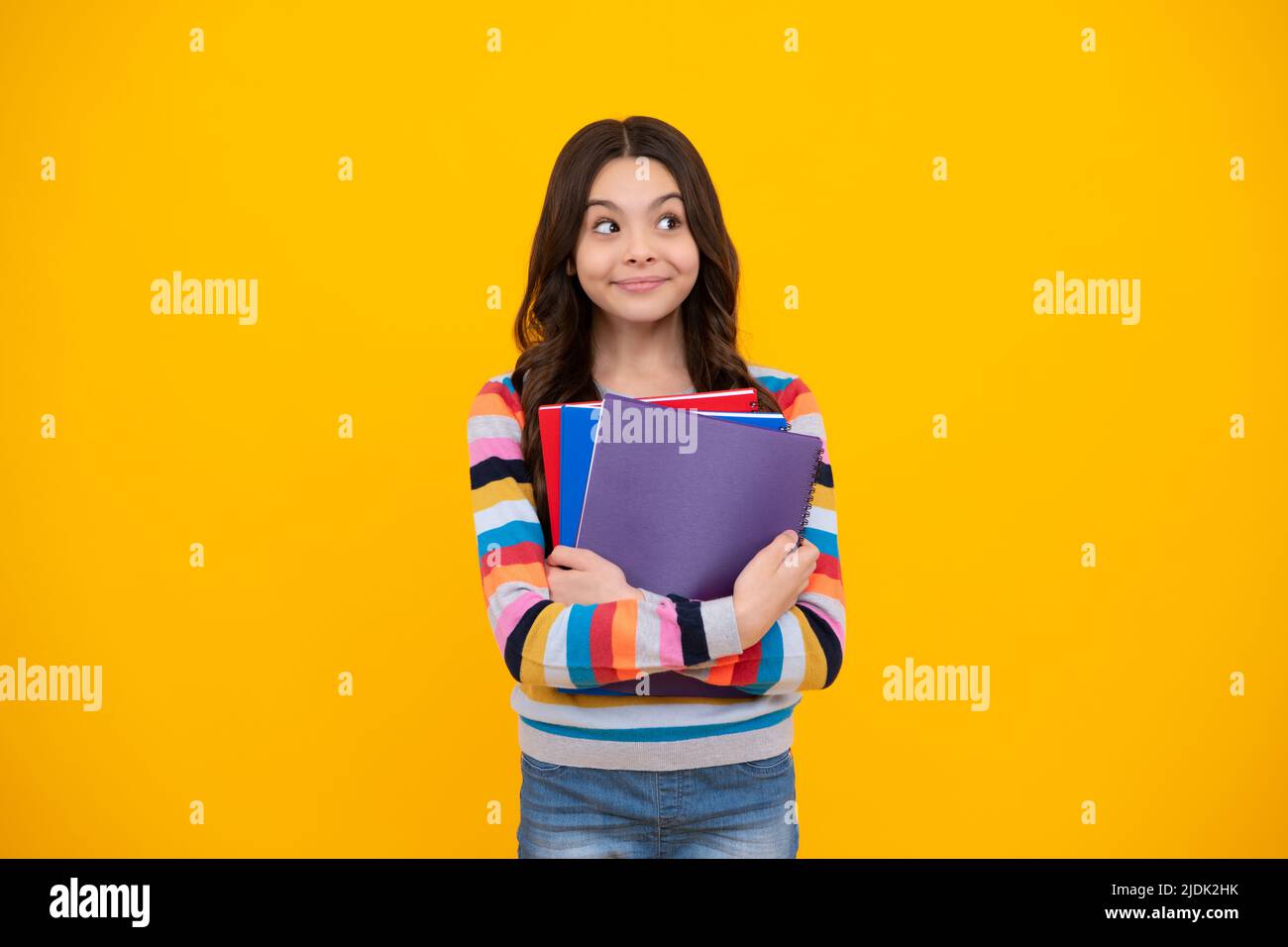 Back to school. Teenager schoolgirl with book ready to learn. School ...