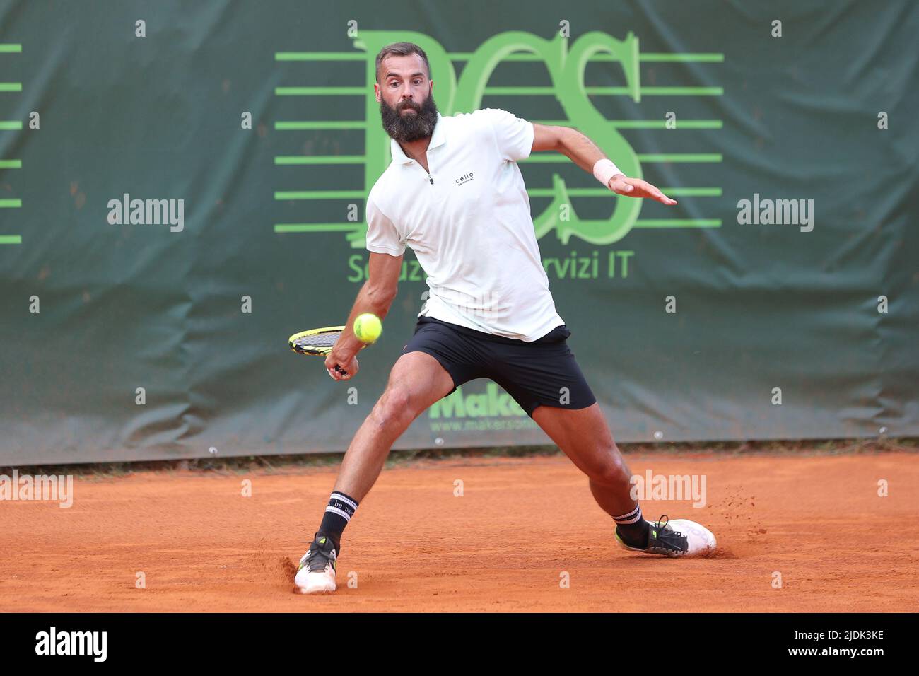 Milan, Italy. 21st June, 2022. Italy, Milan, june 21 2022: Benoit Paire (fra) during tennis match BENOIT PAIRE (FRA) vs ALEXEY VATUTIN (RUS) 1st round ATP Challenger Milan at Aspria Harbour Club (Credit Image: © Fabrizio Andrea Bertani/Pacific Press via ZUMA Press Wire) Stock Photo