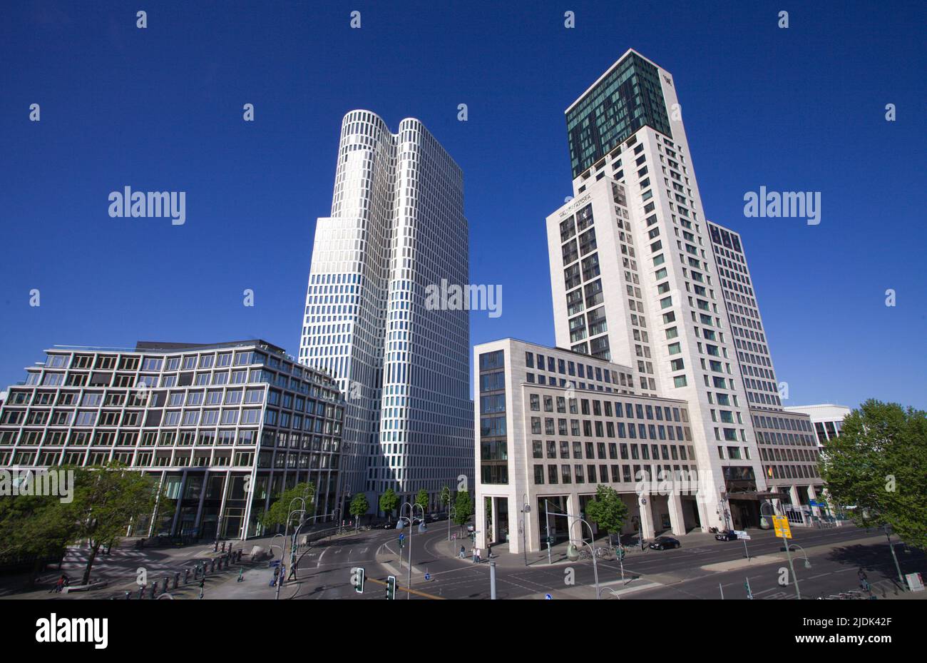 Germany, Berlin,  Kurfurstendamm, skyscrapers, Stock Photo