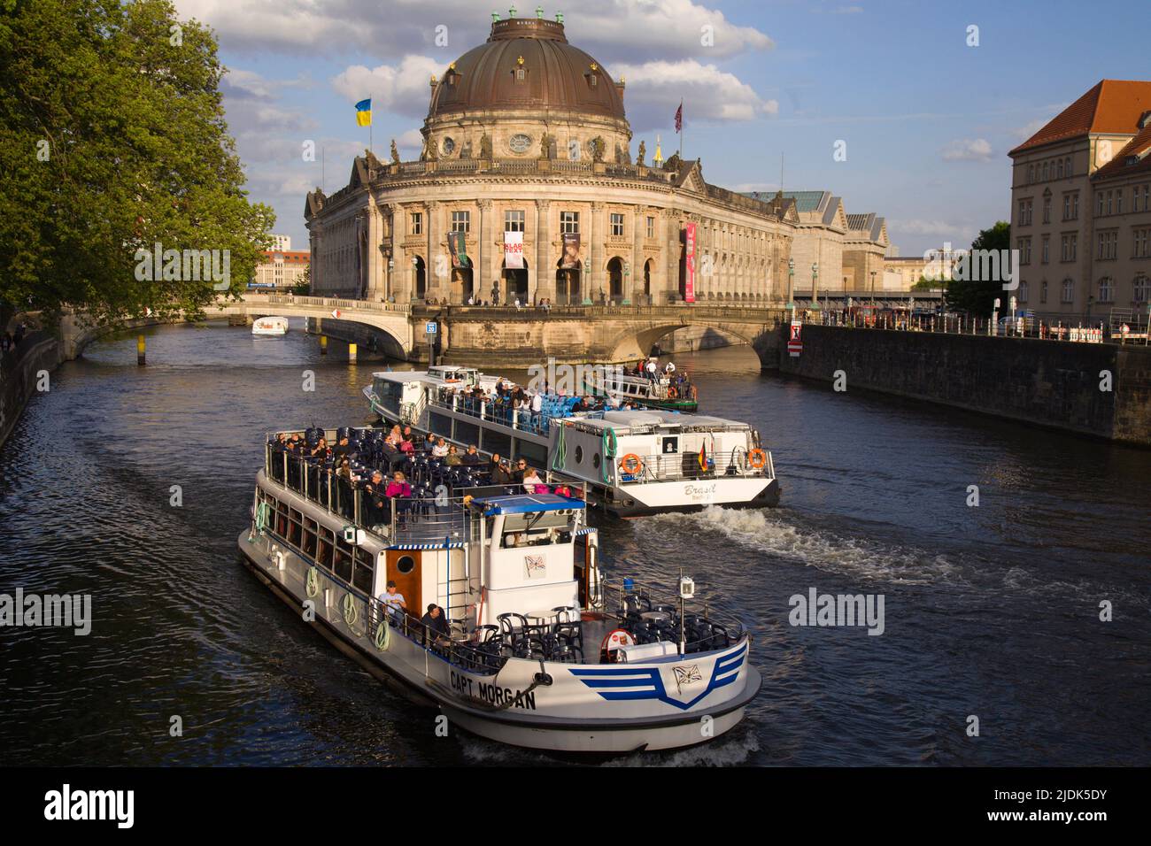 Germany, Berlin, Bode Museum, Spree River, boats Stock Photo - Alamy