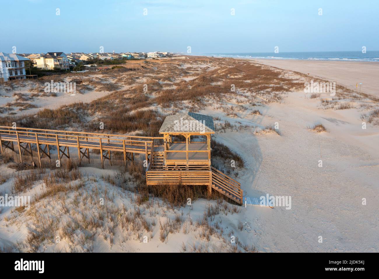 Aerial View of a walkway to the beach in Emerald Isle North Carolina Stock Photo Alamy