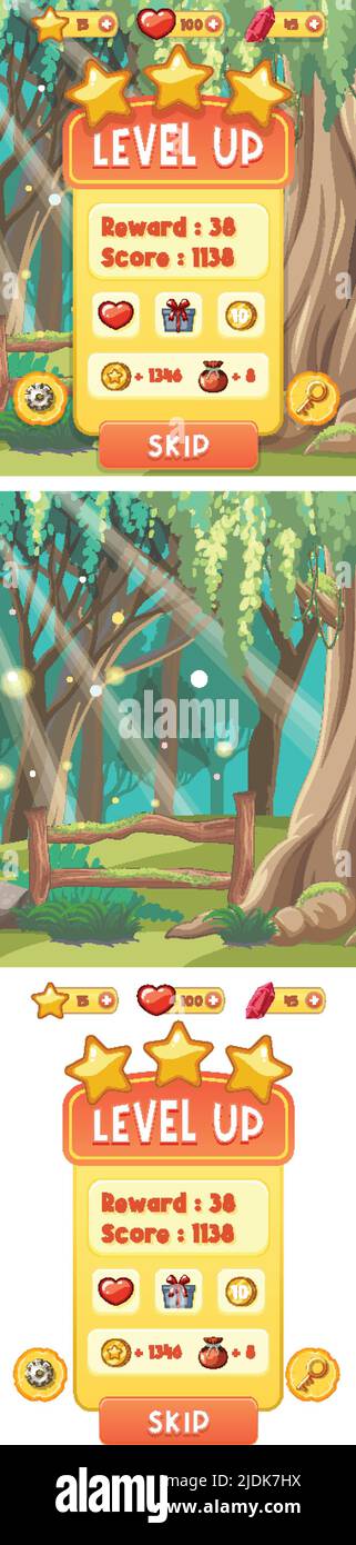 Game element template design set illustration Stock Vector Image & Art ...