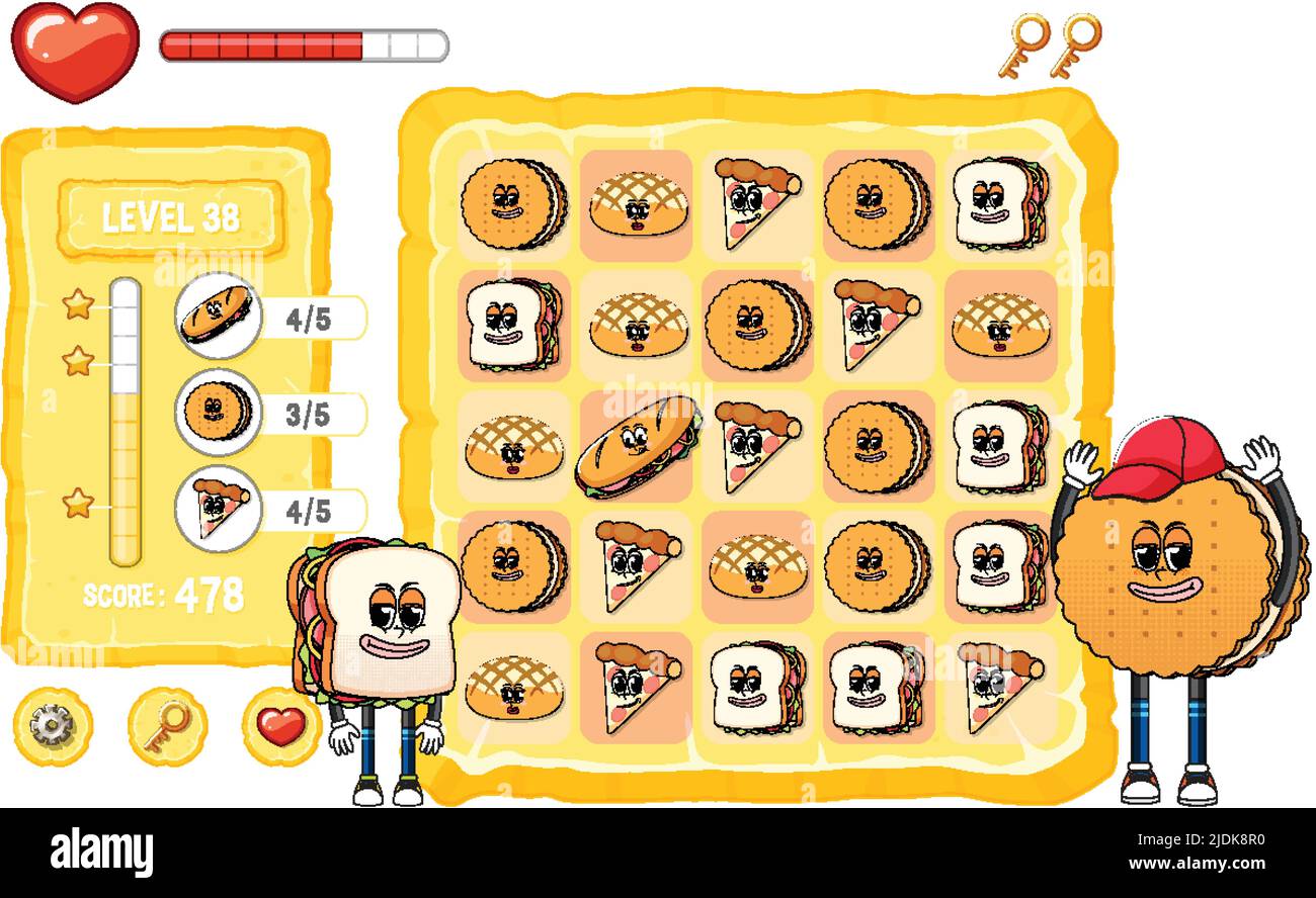 Game element template design set illustration Stock Vector Image & Art ...