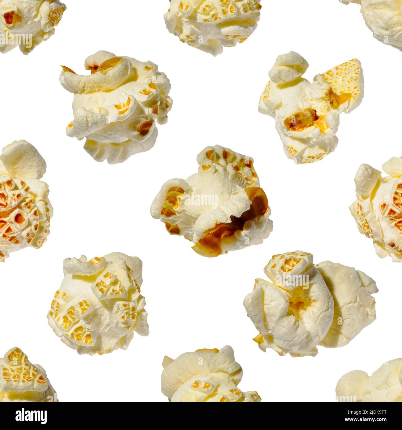 seamless pattern - popcorn. popcorn on a white background, pattern Stock Photo
