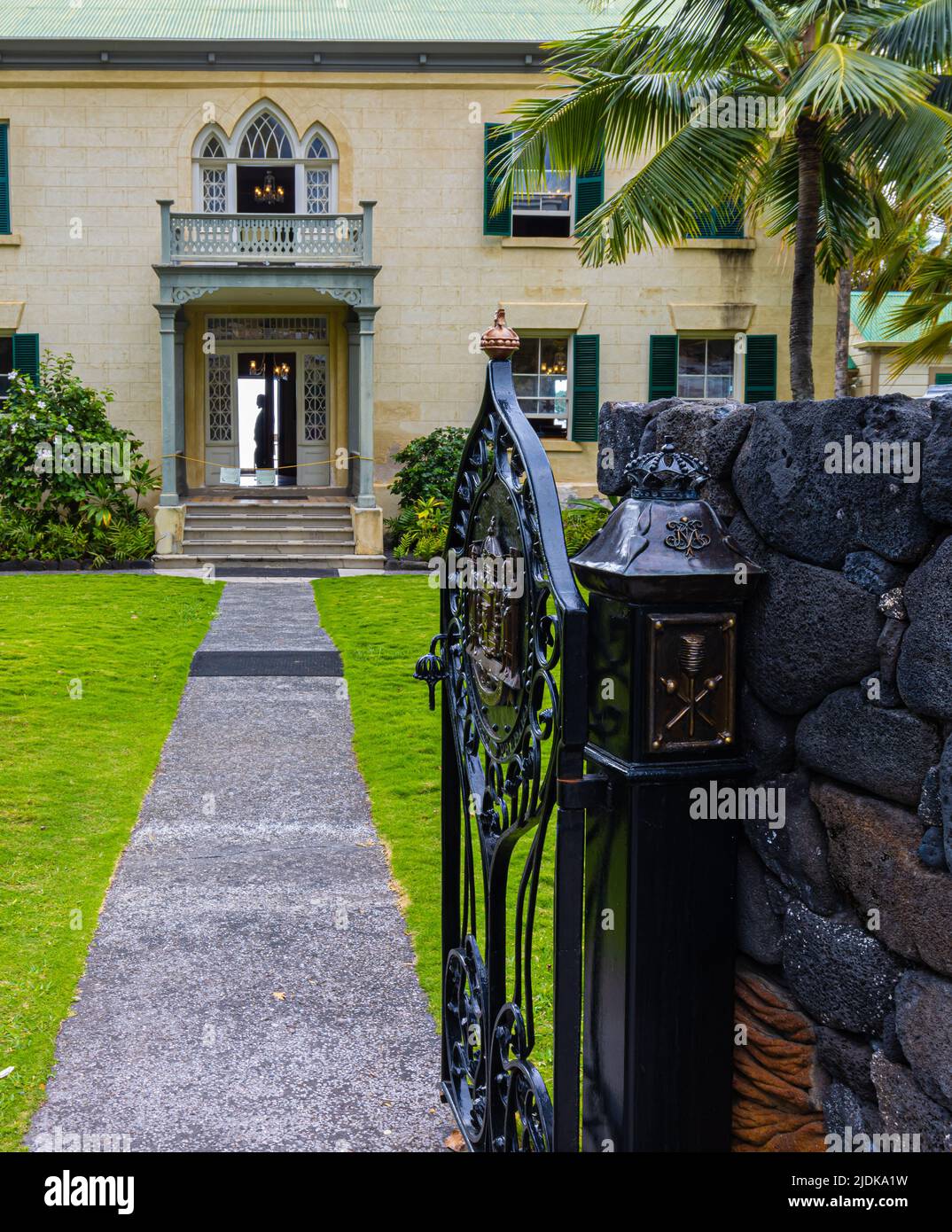 Hulihe'e Palace, Kailua-Kona, Hawaii Island, Hawaii, USA Stock Photo