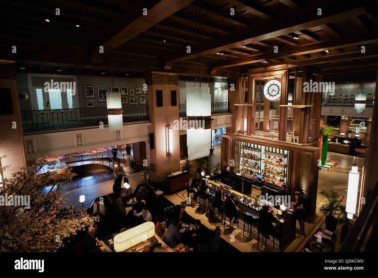 Lobby restaurant inside Fairmont royal York hotel in downtown Toronto Ontario Canada near union