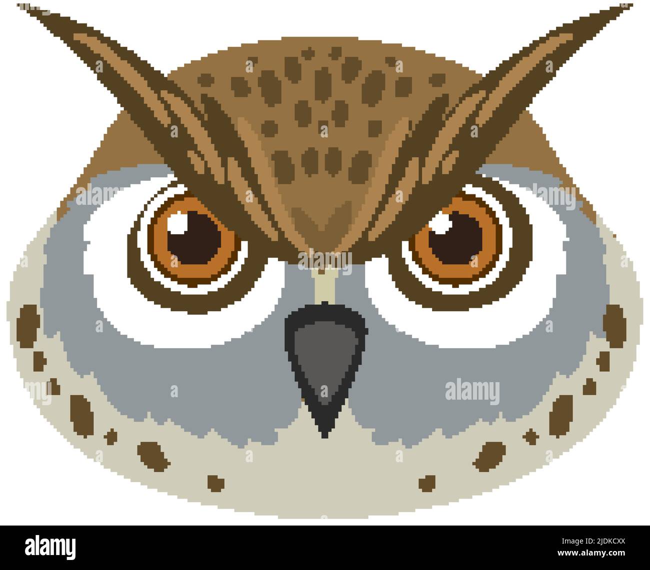 Cute owl head in flat style illustration Stock Vector Image & Art - Alamy