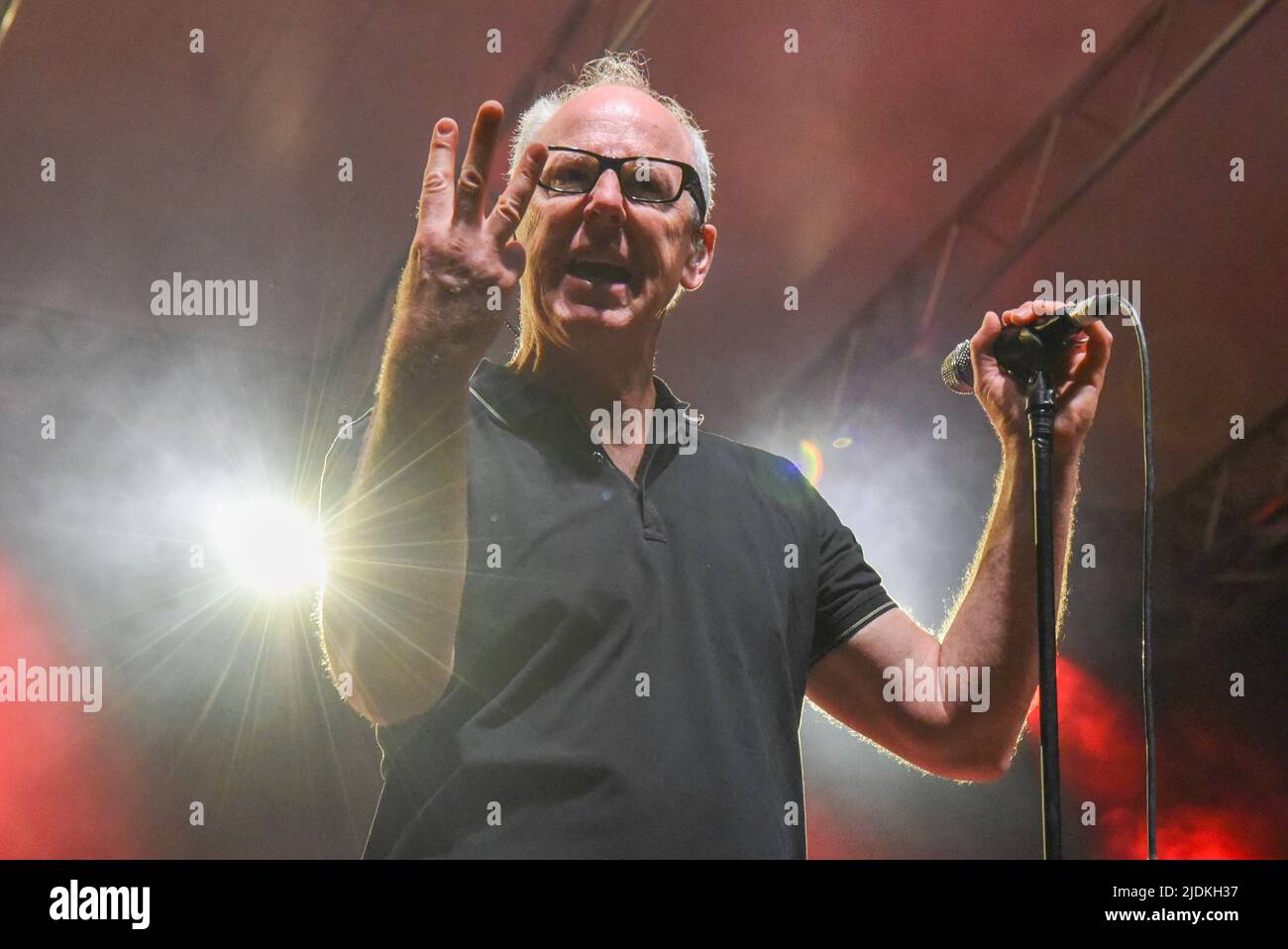 Padova, Italy. 21st June, 2022. Bad Religion - Greg Graffin during Bad Religion - 40 2 Years Anniversary Tour, Music Concert in Padova, Italy, June 21 2022 Credit: Independent Photo Agency/Alamy Live News Stock Photo