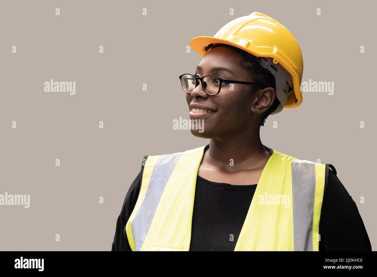 Happy black lady hi-res stock photography and images - Alamy
