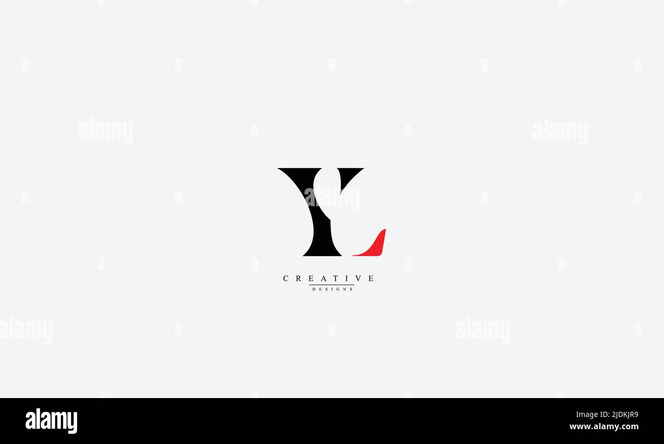 Alphabet letters Initials Monogram logo YL LY Stock Vector