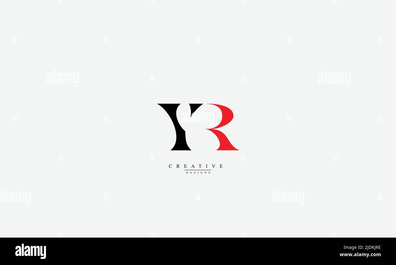Alphabet letters Initials Monogram logo YR RY Y R Stock Vector