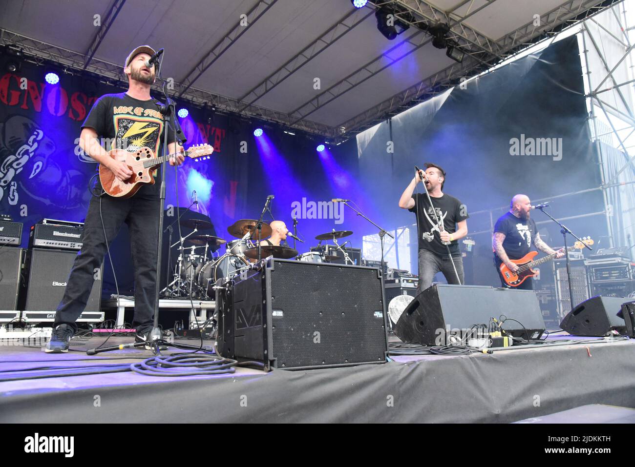 Padova, Italy. 21st June, 2022. The Rumjacks during The Rumjacks and Agnostic Front Opening Bad Religion, Music Concert in Padova, Italy, June 21 2022 Credit: Independent Photo Agency/Alamy Live News Stock Photo