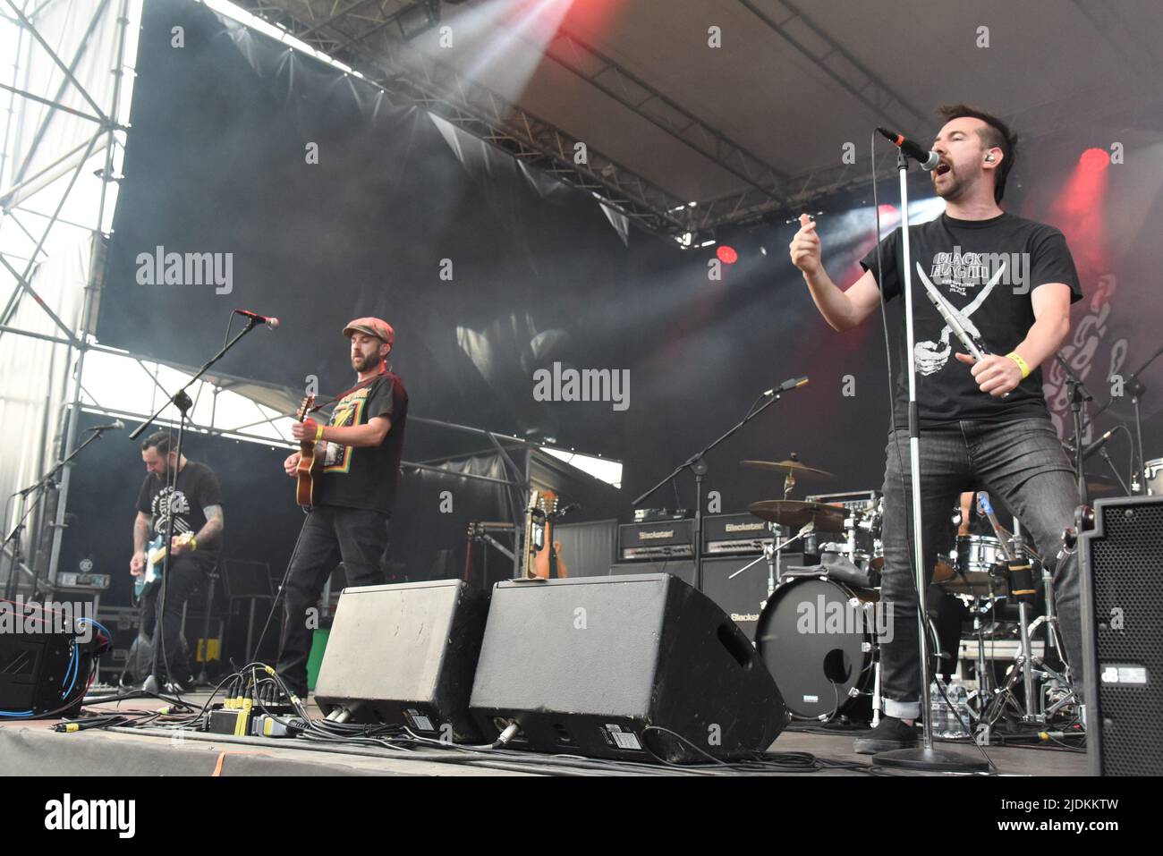 Padova, Italy. 21st June, 2022. The Rumjacks during The Rumjacks and Agnostic Front Opening Bad Religion, Music Concert in Padova, Italy, June 21 2022 Credit: Independent Photo Agency/Alamy Live News Stock Photo