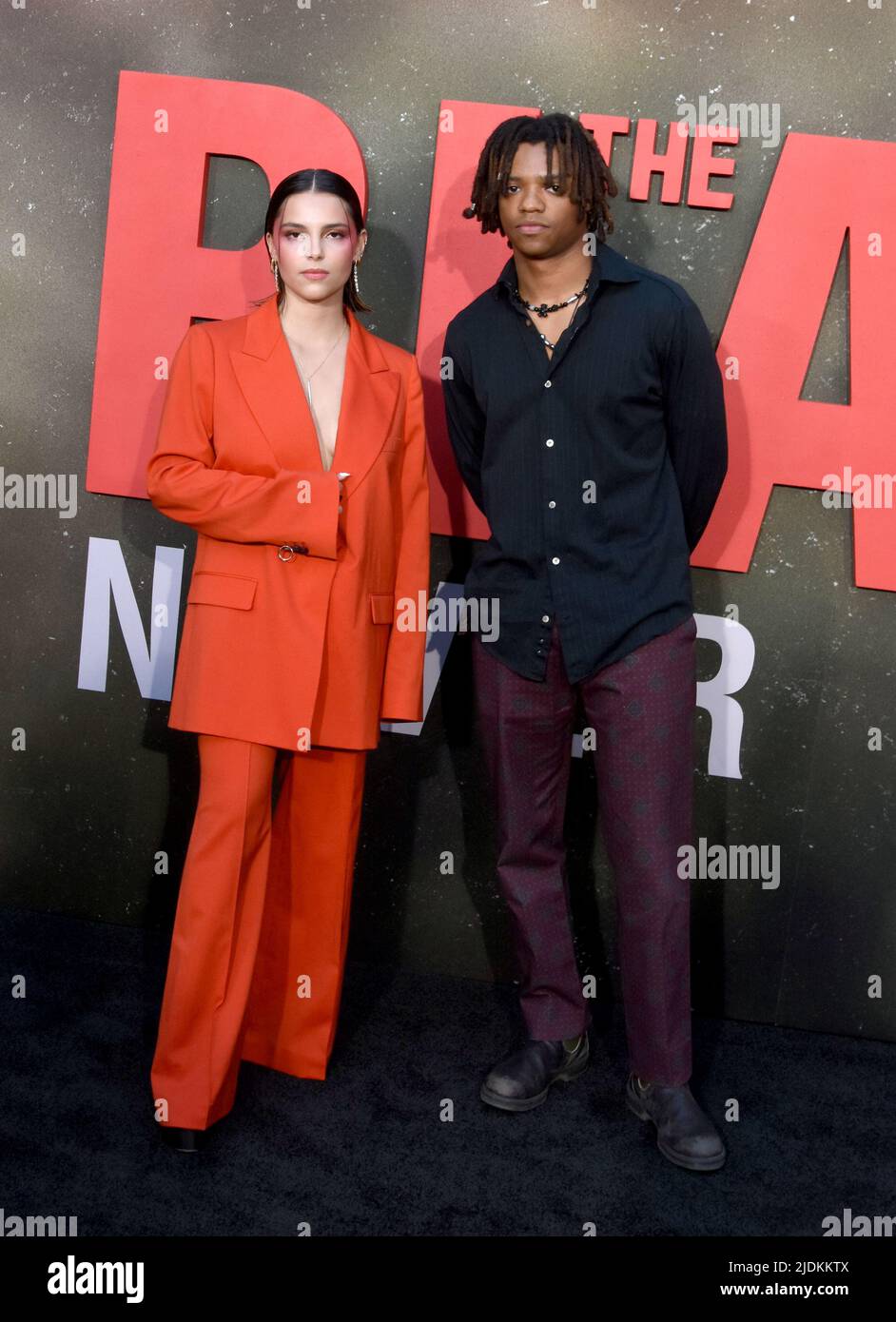 Hollywood, California, USA 21st June 2022 Actress Indie Navarrette and actor Henry Hunter Hall attend Universal Pictures 'The Black Phone' Premiere at TCL Chinese Theatre on June 21, 2022 in Hollywood, California, USA. Photo by Barry King/Alamy Live News Stock Photo