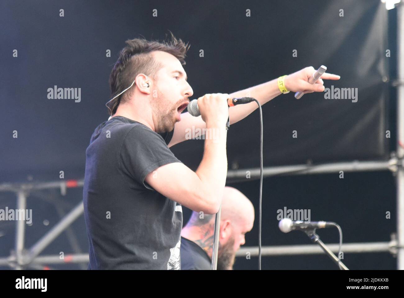 Padova, Italy. 21st June, 2022. The Rumjacks - Mike Rivkees during The Rumjacks and Agnostic Front Opening Bad Religion, Music Concert in Padova, Italy, June 21 2022 Credit: Independent Photo Agency/Alamy Live News Stock Photo