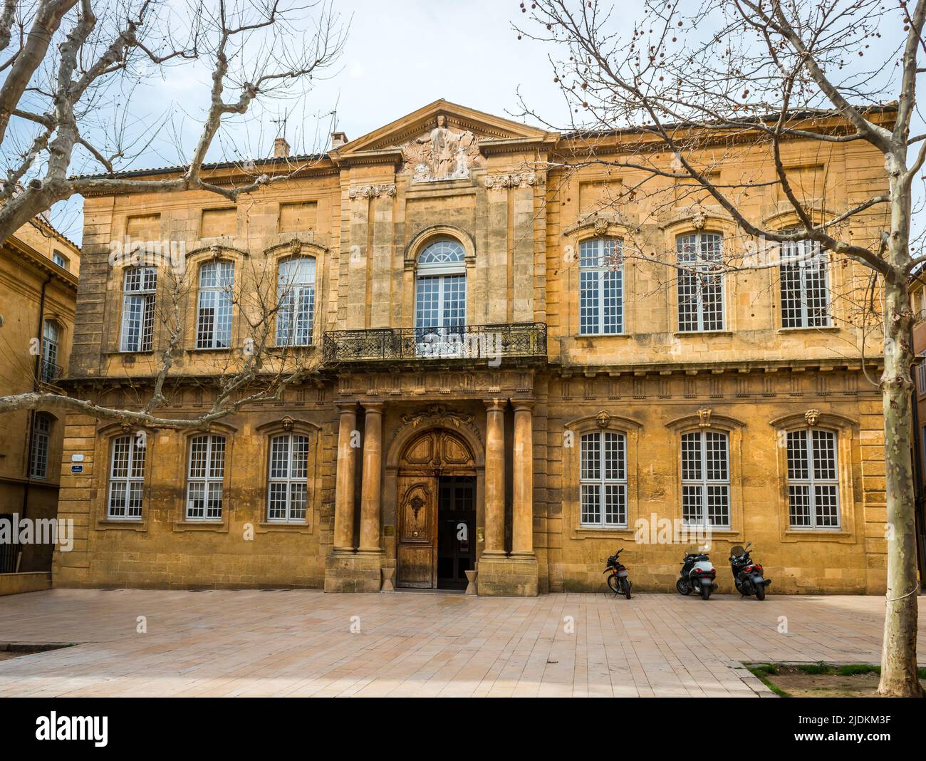 Typical old building in Aix en Provence, in the Bouches du Rhone, Provence, France Stock Photo