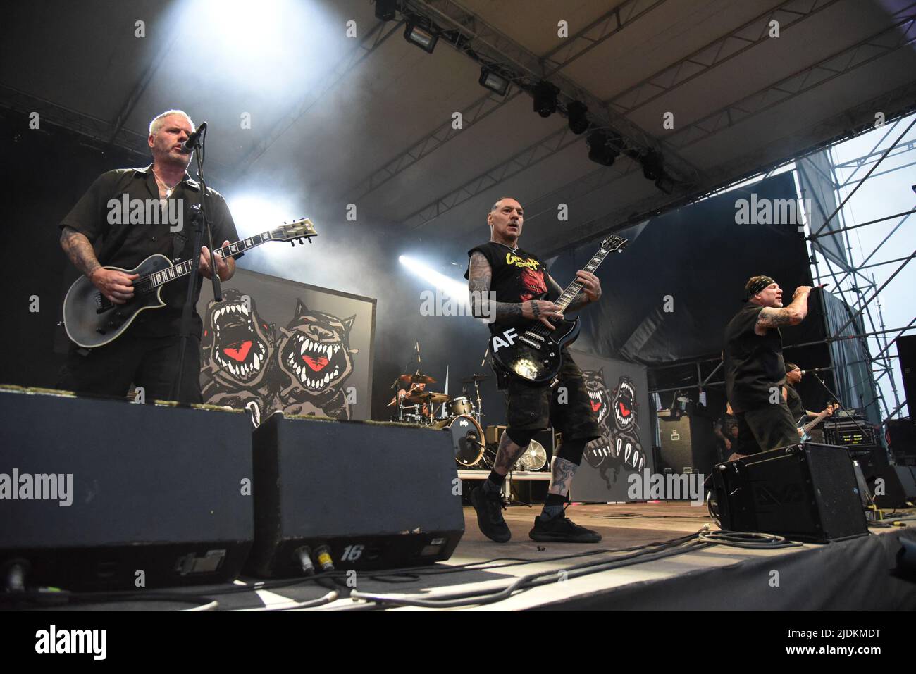 Padova, Italy. 21st June, 2022. Agnostic Front during The Rumjacks and Agnostic Front Opening Bad Religion, Music Concert in Padova, Italy, June 21 2022 Credit: Independent Photo Agency/Alamy Live News Stock Photo