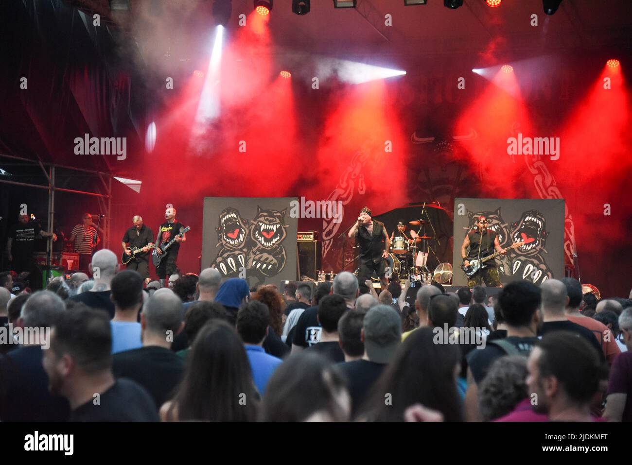 Padova, Italy. 21st June, 2022. Agnostic Front during The Rumjacks and Agnostic Front Opening Bad Religion, Music Concert in Padova, Italy, June 21 2022 Credit: Independent Photo Agency/Alamy Live News Stock Photo