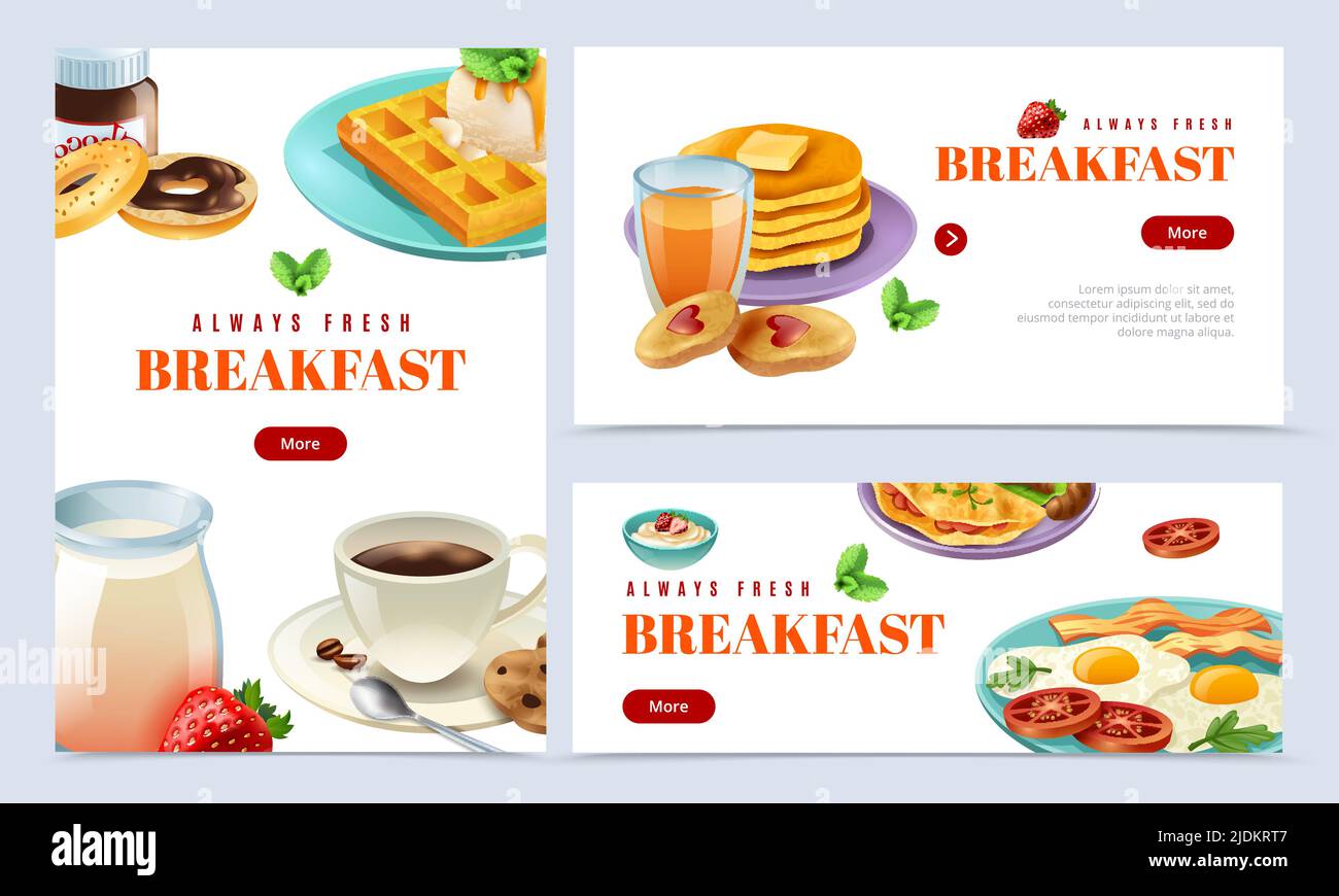 Scrambled eggs bacon pancakes Stock Vector Images Alamy