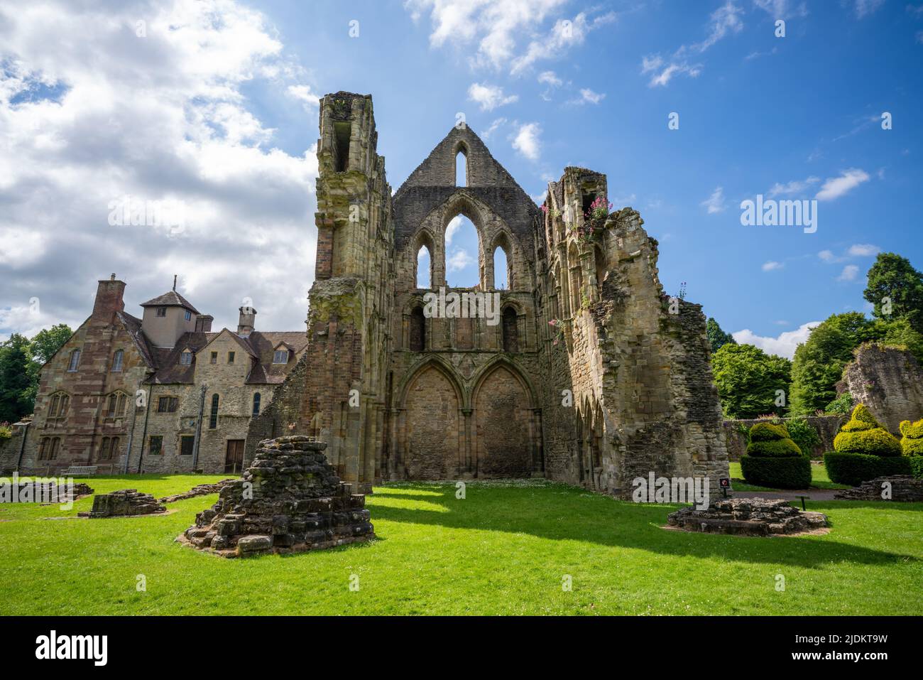 The 12th Century Wenlock Priory in Shropshire, England Stock Photo