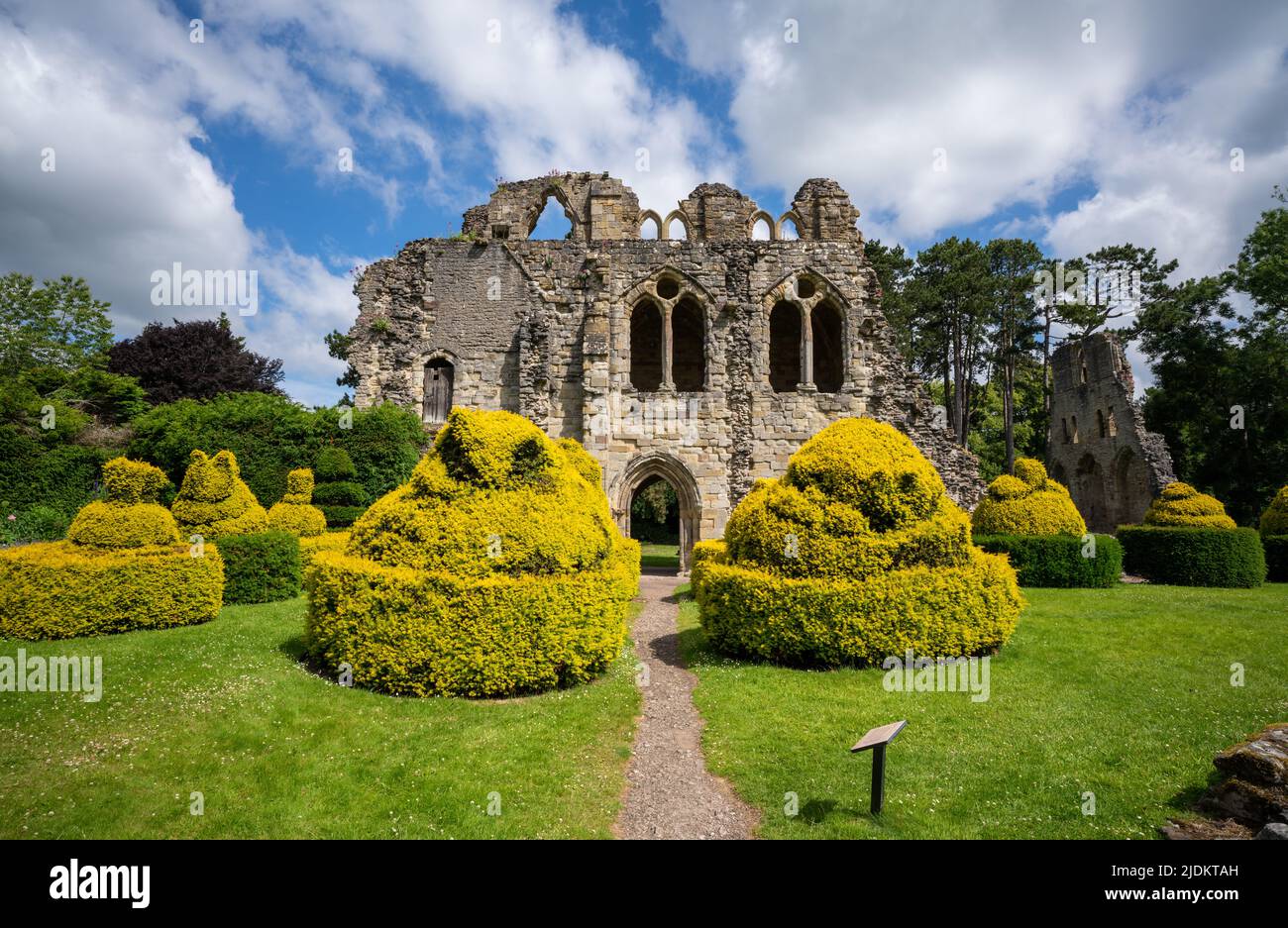 The 12th Century Wenlock Priory in Shropshire, England Stock Photo