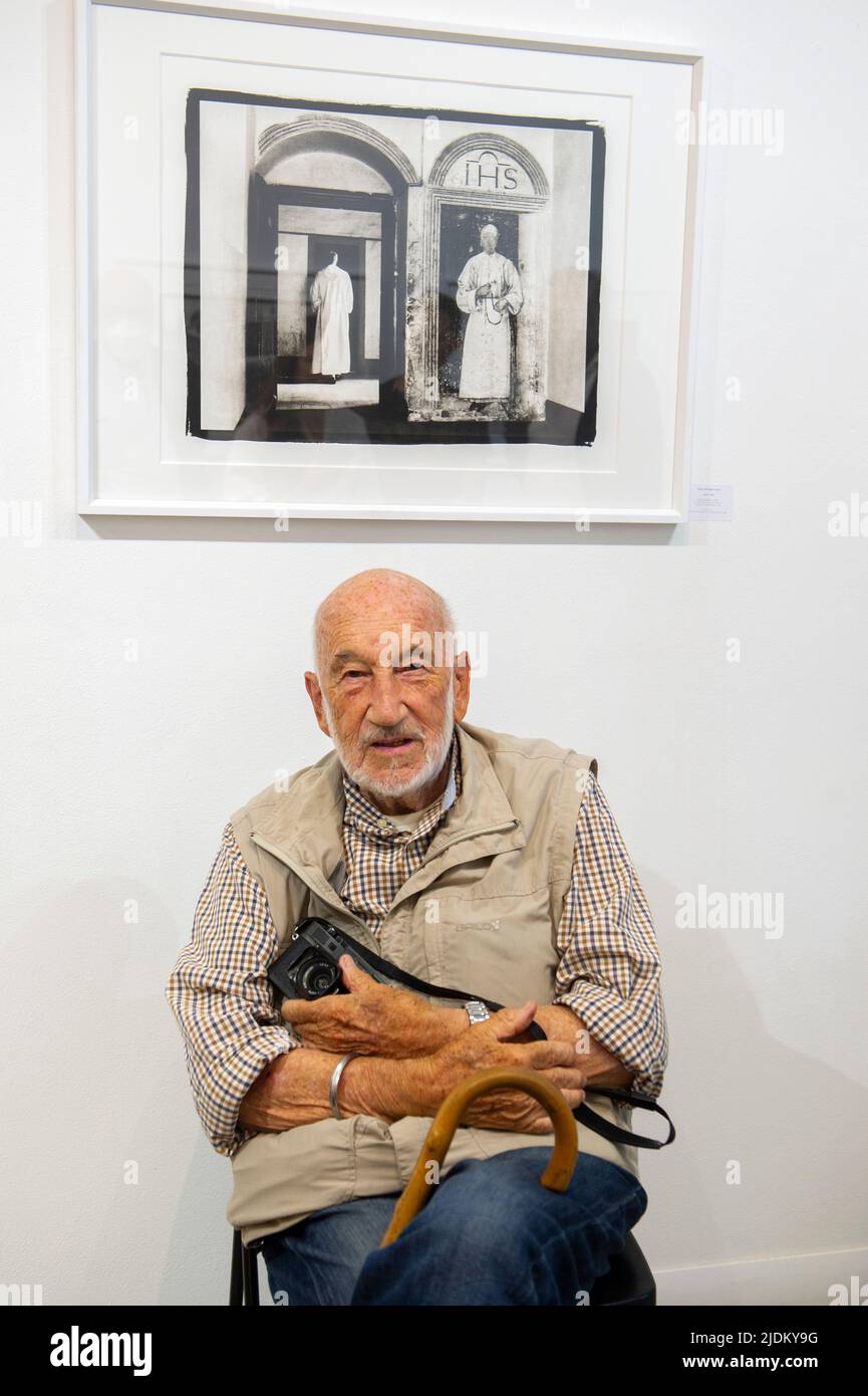 2022 June 16 - Europe, Italy, Milan - The master of photography Gianni Berengo Gardin attends the exhibition 'The Platinum Portfolio' at the Alessia P Stock Photo