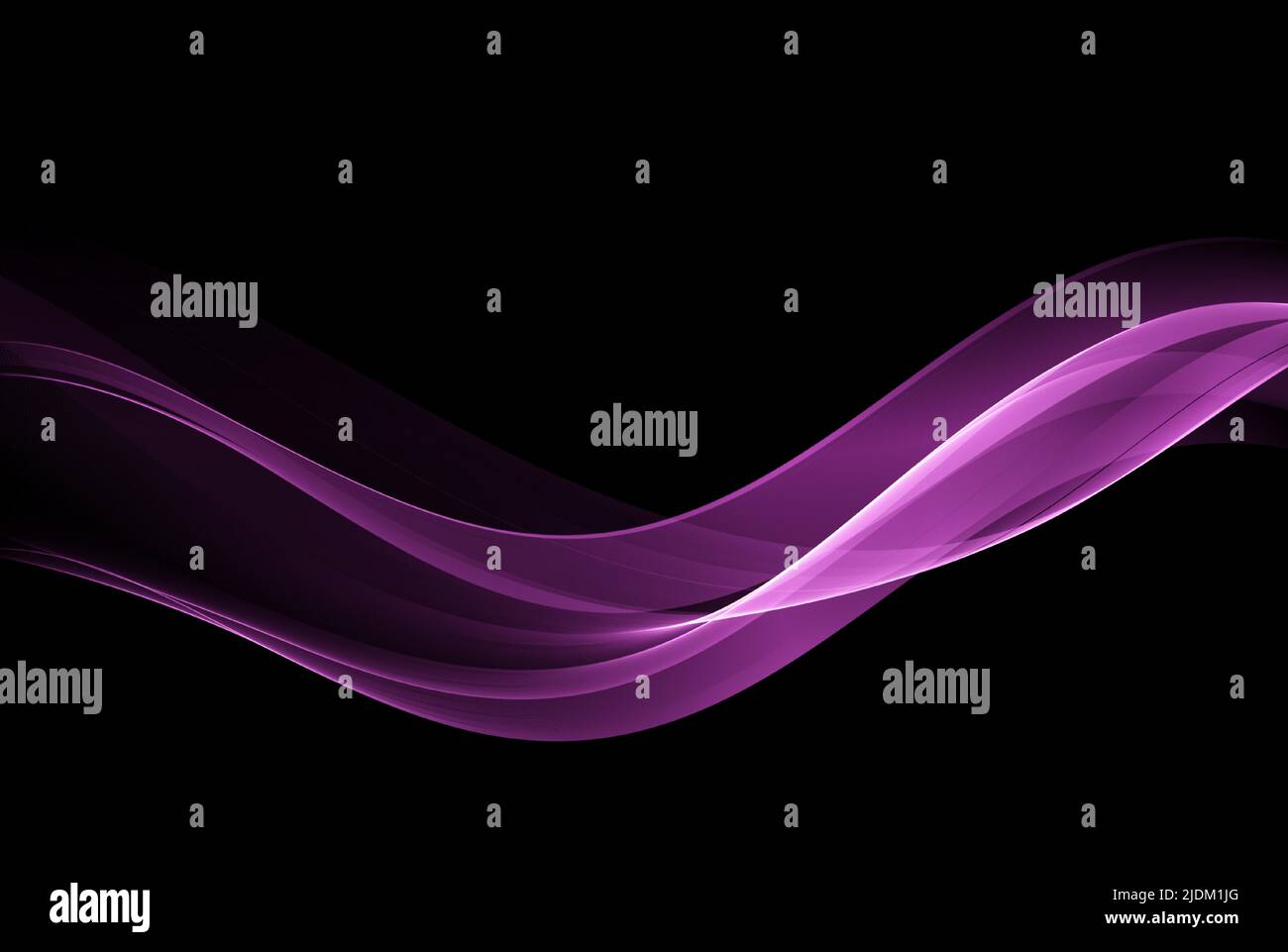 Abstract blue transparent waves on a black background. Abstract ...