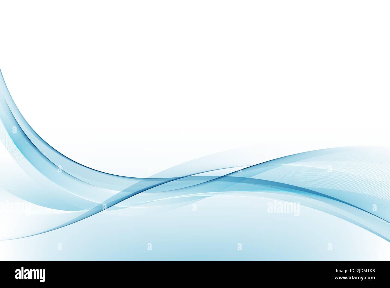 Abstract blue and white wave background. A flow of transparent blue