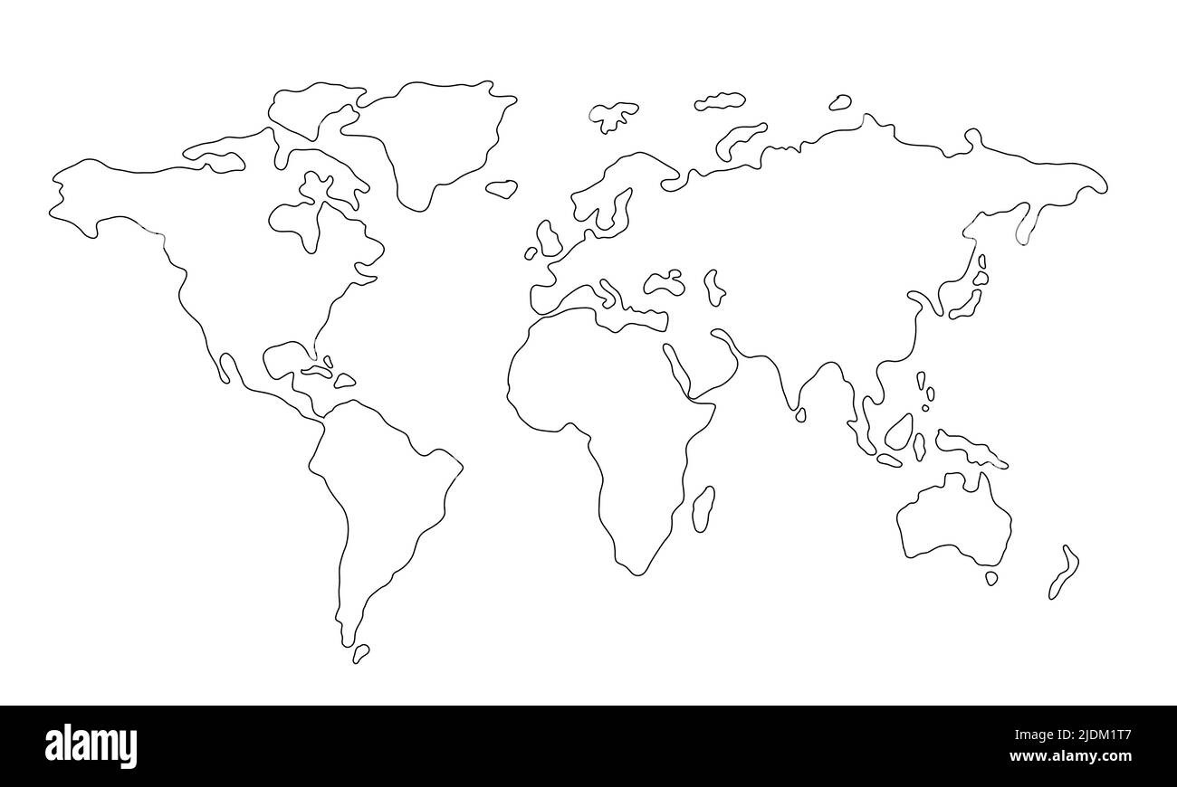 WORLD MAP DRAWING  How to draw world map outline how to draw world outline  map easily  YouTube