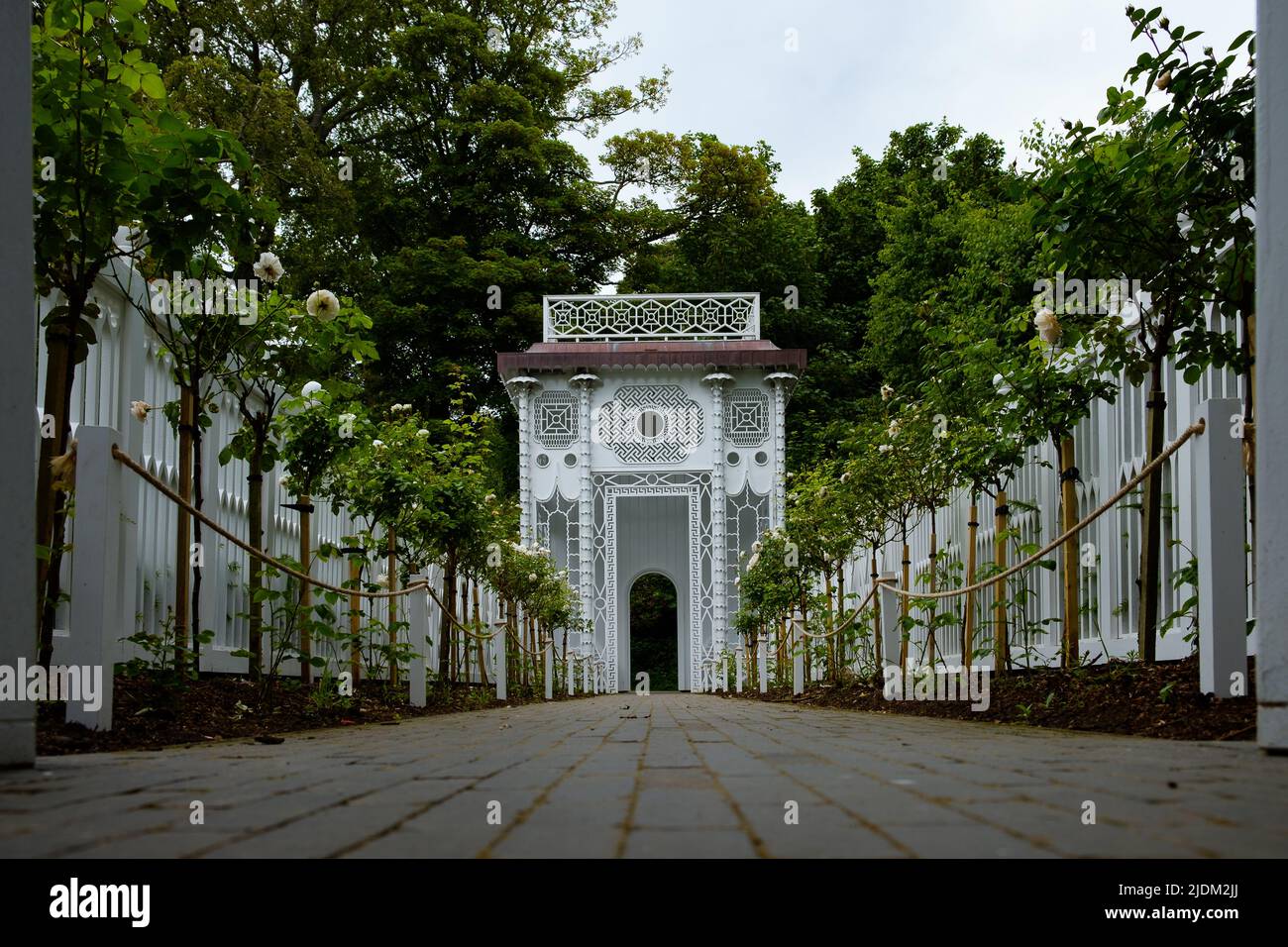 The Rose Walk, Jupiter Artland, West Lothian, Scotland Stock Photo