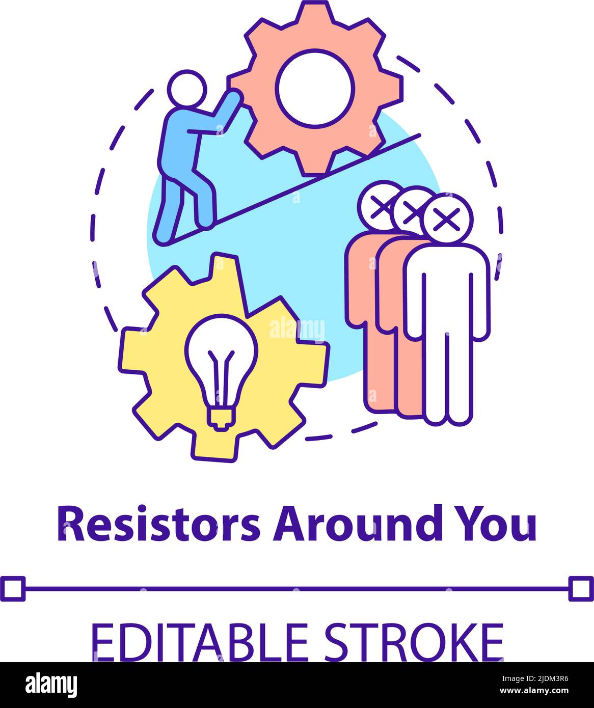 Resistors around you concept icon Stock Vector