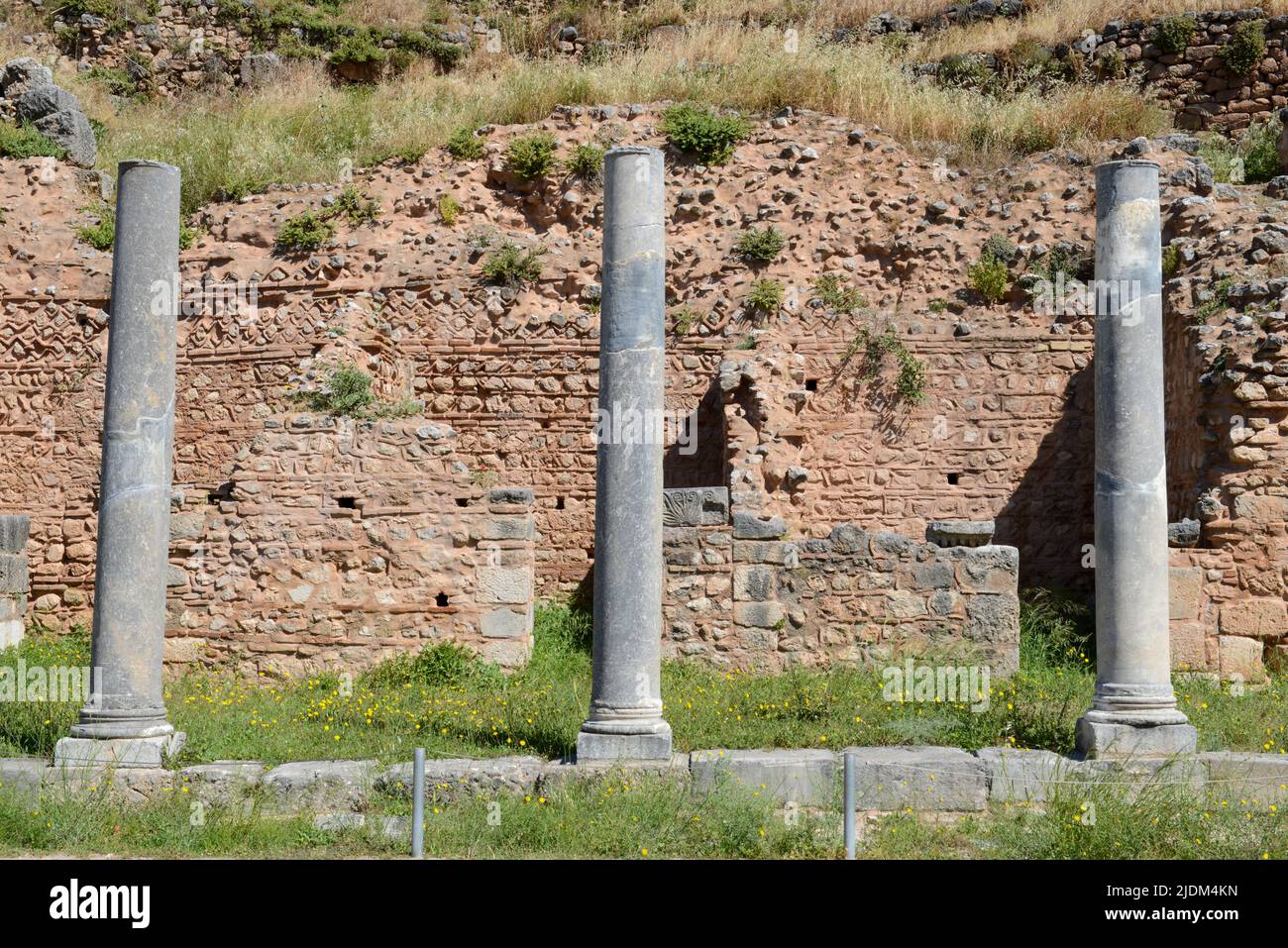 View at the archaeological site of Delfi on Greece Stock Photo
