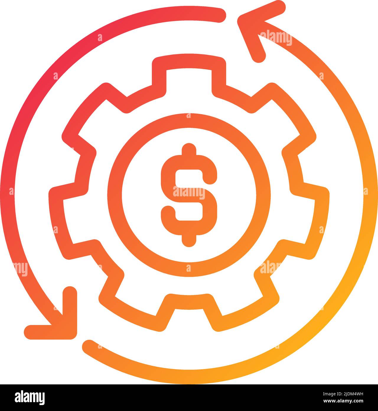 Money management pixel perfect gradient linear vector icon Stock Vector