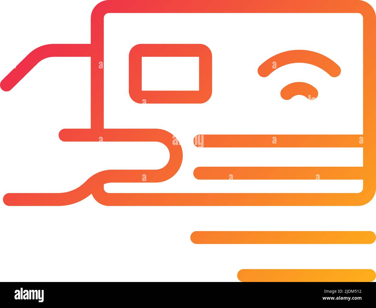 Payment by card pixel perfect gradient linear vector icon Stock Vector